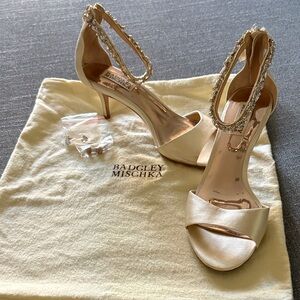 Badgley Mischka Champagne Heeled Sandals